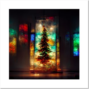 Evergreen Glowing Christmas Tree Posters and Art